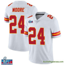 Youth Kansas City Chiefs Skyy Moore White Game Vapor Untouchable Super Bowl Lvii Patch Kcc216 Jersey C2830